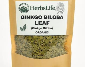 Foglie essiccate di Ginkgo Biloba / Albero di capelvenere / Artigianato botanico e erboristeria / Prodotti botanici sfusi