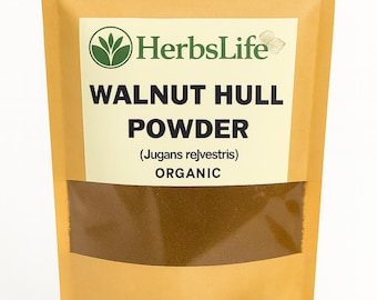 Organic WALNUT HULL POWDER | Juglans Regia Dried Herbal Powder | Tea, Tincture, Dye & Apothecary Herb