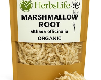Organic MARSHMALLOW ROOT | Althaea Officinalis Dried Cut Root | Herbal Tea, Tincture & Apothecary Herb