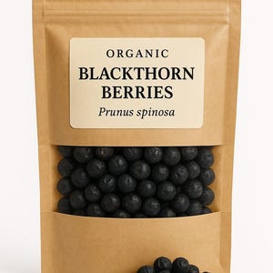 Organic BLACKTHORN BERRIES | Prunus Spinosa | Blackthorn Tea | Dried Berries | Dried Fruits | Organi Herb | Dried Herb | Fruit Tea |