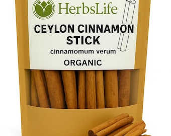 BÂTONNETS DE CANNELLE DE CEYLAN bio | Écorce séchée de Cinnamomum Verum | Thé, herbes culinaires et d'apothicaire