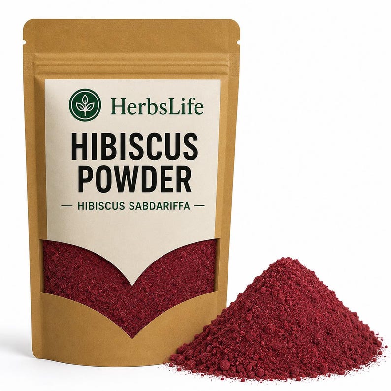 HIBISCUS POWDER | Ground Hibiscus Sabdariffa | Herbal Tea, Culinary Use, Natural Colorant & Bulk Food Ingredient image 1