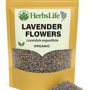 Flor de lavanda orgánica / Lavandula Angustifolia / Culinaria, té, baño y manualidades / Botánica a granel