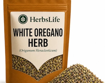 WHITE OREGANO HERB | Origanum Heracleoticum Dried | Cooking Herbal Tea & Culinary Spice