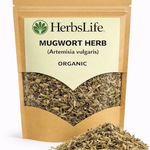 Organisk gråboört | Torkad skuren ört Artemisia Vulgaris | Örtte, bad, hantverk och apoteksingrediens