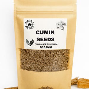 Organic CUMIN SEEDS | cuminum cyminum | cumin seeds whole | spices | dried seeds | organic seeds | organic herb | herba | cumin seeds tea