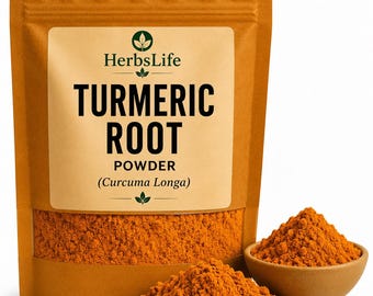 TURMERIC ROOT POWDER | Curcuma Longa Natural Ground | Cooking, Baking, Golden Milk & Bulk Culinary Ingredient