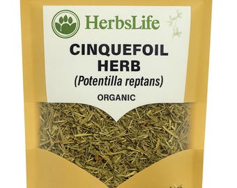 CINQUEFOIL HERB | Wildcrafted Bulgarian Potentilla Reptans Dried Cut | Herbal Tea, Ritual, Apothecary & Craft