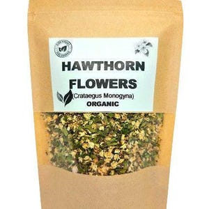 Organic hawthorn flowers & leaf | crataegus monogyna | hawthorn tea |  herbal tea | organic herbs | herbal tea | organic flower