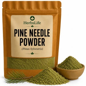 PINE NEEDLE POWDER | Wildcrafted Bulgarian Pinus Sylvestris Natural Ground | Herbal Tea, Craft, Apothecary & Botanical