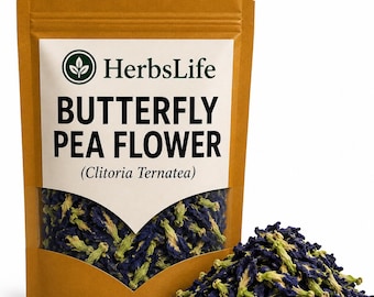 BUTTERFLY PEA FLOWER | Blue Tea Clitoria Ternatea Dried | Color Changing Herbal Tea, Natural Botanical