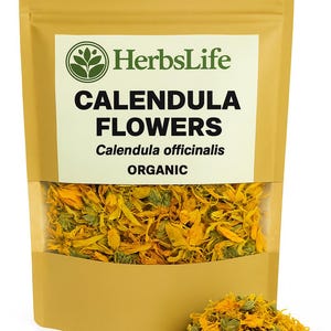 FLOR DE CALÉNDULA ORGÁNICA / Flores enteras secas de Calendula Officinalis / Ingrediente para infusiones, baños, manualidades y boticarios
