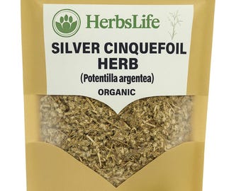 Organic SILVER CINQUEFOIL | Potentilla Argentea Dried Cut Herb | Herbal Tea, Bath & Apothecary Herb