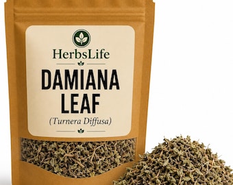 FOGLIA DI DAMIANA / Turnera Diffusa selvatica essiccata tagliata / Tisana, erboristeria, rituali e artigianato botanico