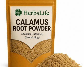 Pó de raiz de cálamo | Acorus Calamus Sweet Flag moído naturalmente | Produtos botânicos para boticário, artesanato e a granel