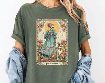 Pitbull Mom Tarot Card T-Shirt, Dog Mama Gift, Pittie Mama gift, Dog Lover gift