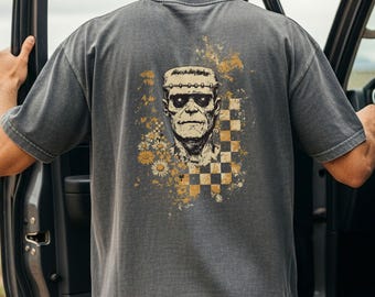 Retro Vintage Frankenstein Monster Graphic Tee, Vintage Dark Fantasy Tshirt, Spooky Halloween shirt, Halloween Monster shirt