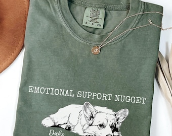 Custom Dog Name Shirt, Personalized Corgi name t-shirt, Comfort Colors Corgi Mom Shirt, Corgi Lover Gift, Gift for Corgi Parents