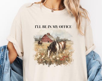 Horse shirt, Comfort Colors Horse Wildflowers gift, Horse Lover Gift, Western Horse shirt, Gift for Horse Mama, Animal Therapy shirt
