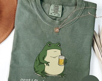 Funny Frog Shirt, Frog Party Animal Shirt, Cottagecore Frog Gift, Weirdcore Frog shirt, St Patricks Beer tshirt, Frog Meme shirt
