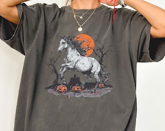 Horse Lover t-shirt, Halloween Night-mare Shirt, Gift for Horse Lover, Horse Mama tee, Spooky Halloween Mare, Animal Lover shirt
