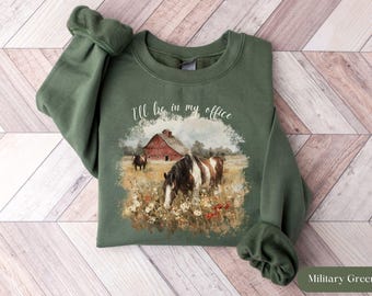 Horse shirt, Horse lover Sweatshirt, Cottagecore Country Horse Barn, Western Wild Horse shirt, Gift for Horse Mama, Cowgirl sweater