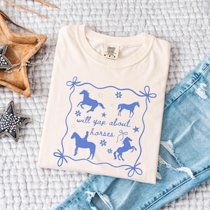 Comfort Colors Horse Shirt, Horse Lover Gift, Equestrian T-Shirt, Horse Riding Tee, Country Girl Shirt, Horse Graphic Tee, Western Cowgirl