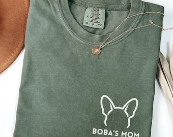 Personalized French Bulldog Shirt, Comfort Colors Frenchie Mom Shirt, Custom Dog Mama Shirt,French Bulldog Lover Gift,Frenchie Dog Mom Tee