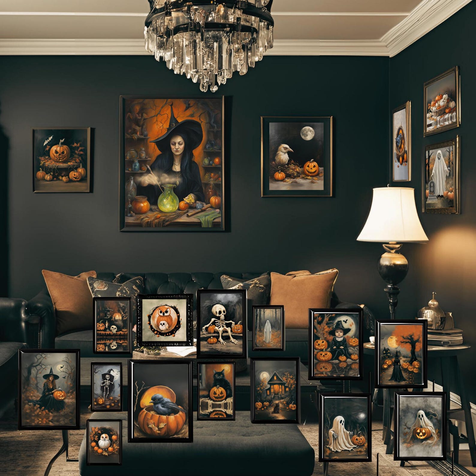 Halloween Set Bundle, Vintage Halloween Gallery Wall Set of 20 ...