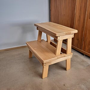 DIY Wooden Step Stool Plan, Woodworking plan, Helping Stool, Kitchen Step Stool, Two Step Stool, Build plan, PDF File