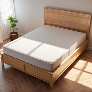DIY queen size bedframe met lades, houtbewerkingsplan, queensize bedframe, groot bed, houten bedframe, DIY-meubelplan, pdf-bestand