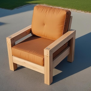 DIY Patio Outdoor sofa chair build plan, Garden chair plans, Outdoor furniture, PDF Plan, woodworking plans, Instant download