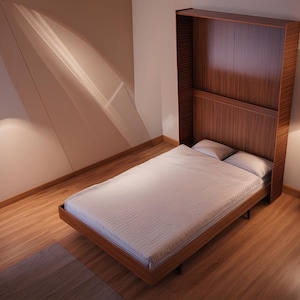 PDF Download, DIY Murphy Bed build plan, Woodworking plans, Folding bed, Bed frame plans, Simple Step by Step Instructions