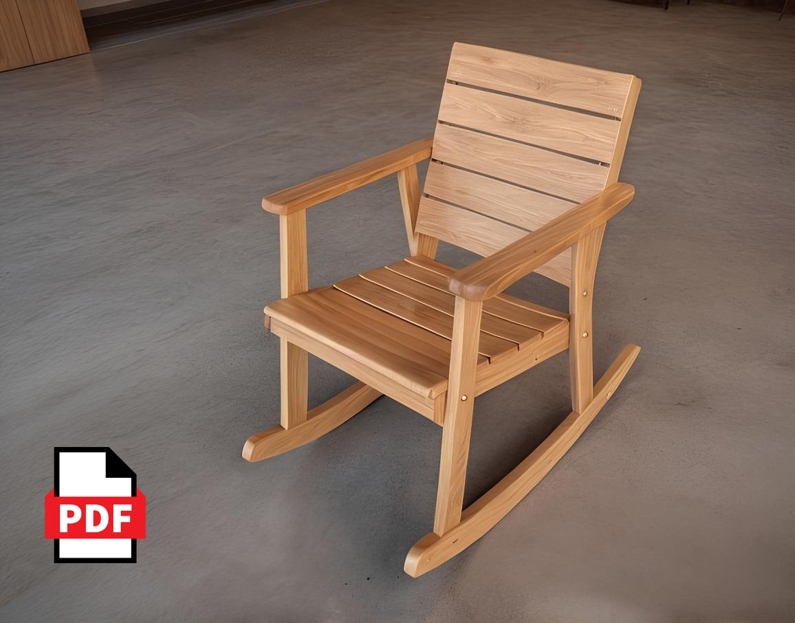 DIY Rocking Chair Build Plan Pdf File, Woodworking Plans, Patio ...