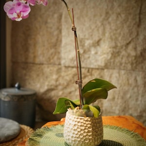 Scandinavian-Inspired Ceramic Vase - Modern White Stoneware, 10cm Height, Contemporary Home Decor, Housewarming Gift