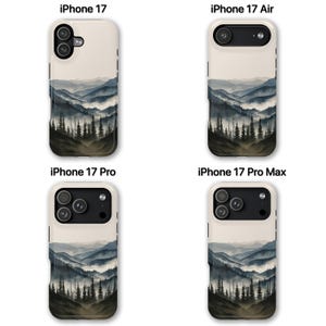 Serene Mountain Mist Phone Case, iPhone, Samsung Galaxy, Google Pixel, Slim Case, Tough Case, MagSafe Case, Mountain Landscape image 2