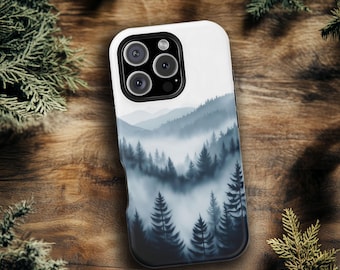 Mystic Forest Phone Case, iPhone, Samsung Galaxy, Google Pixel, Slim Case, Tough Case, MagSafe Case, Mountain Landscape, Nature
