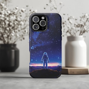 Astronaut Phone Case, iPhone, Samsung Galaxy, Google Pixel, Slim Case, Tough Case, MagSafe Case, Space, Galaxy, Stars