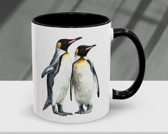 Penguin Coffee Mug 11oz, Cute Animal Kitchen Decor, Penguin Lover Gift, Novelty Tea Cup, Christmas Mug, Animal Lover Gift