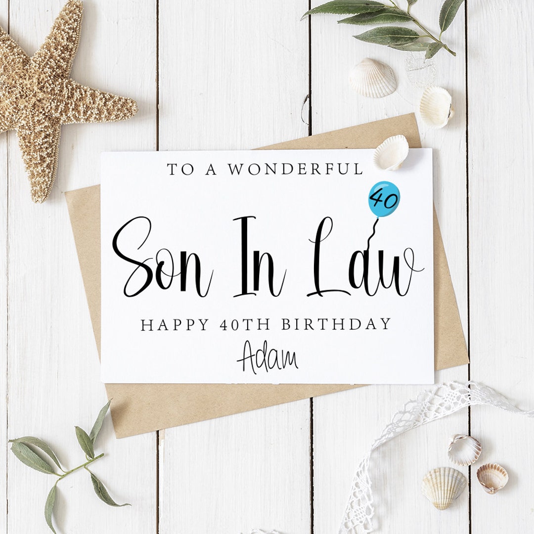 Personalised Son in Law Birthday Card | | Cards Sent Direct | Special ...