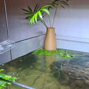 3D-gedrucktes Aquarium-Dekorationsglas, hängender Pflanzenhalter mit Haken – perfekt zur Verschönerung Ihres Aquariums