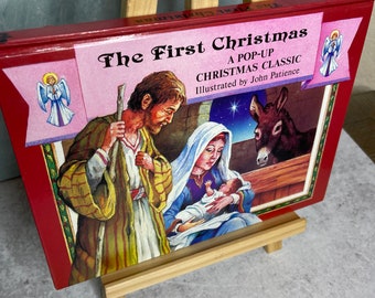 Vintage The First christmas pop-up book hardcover Peter Haddock