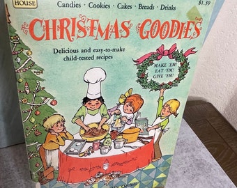 Vintage 1981 Christmas Goodies Cookbook softcover Jelly Oechsli Candy cookies cakes etc Happy house