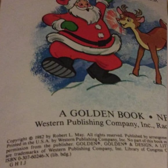 Vintage Little Golden Book 1982 Rudolph the Red Nosed Reindeer Shines ...