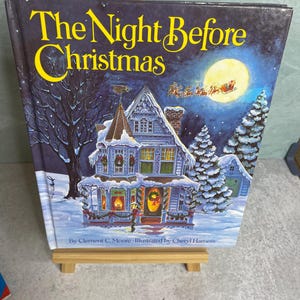 Vintage 1989 The night before Christmas book Clement Moore Hardcover