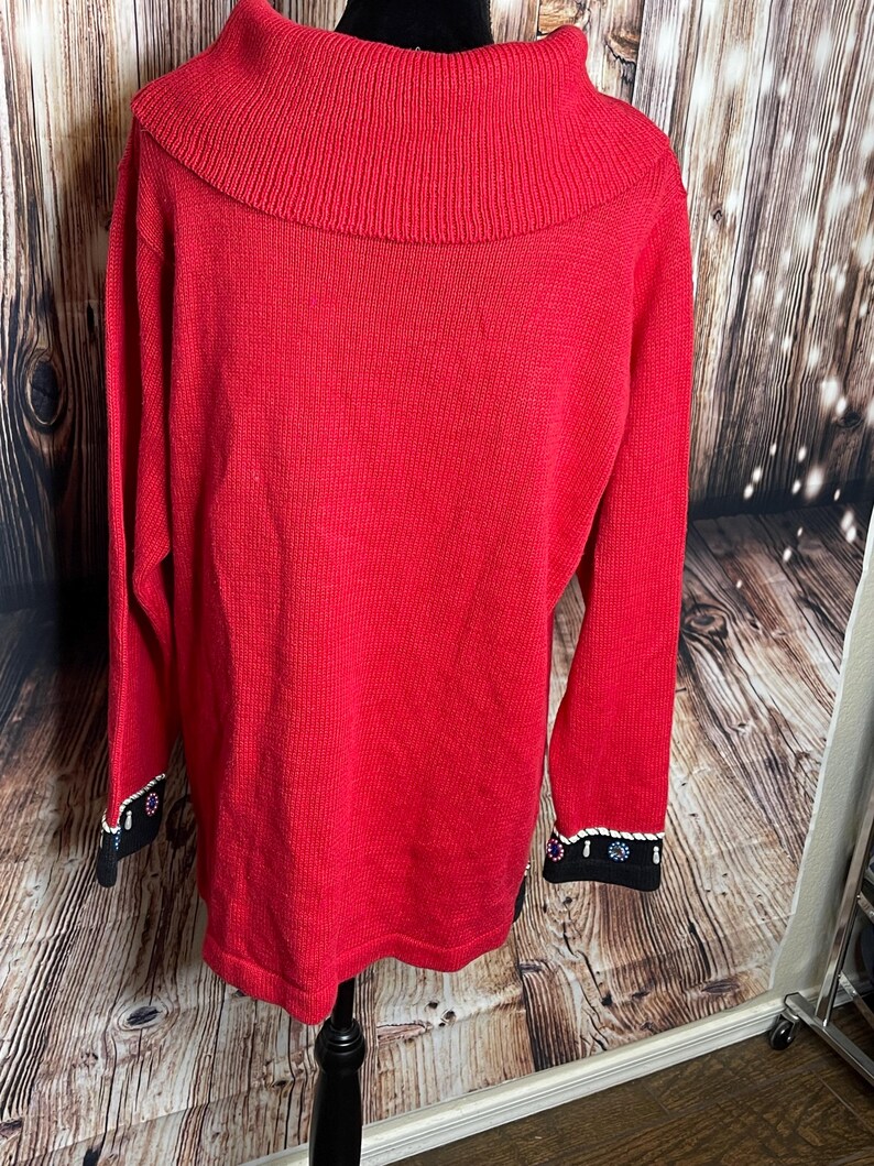 90’s Beaded Cowl Neck Ugly Christmas Sweater by Victoria Jones