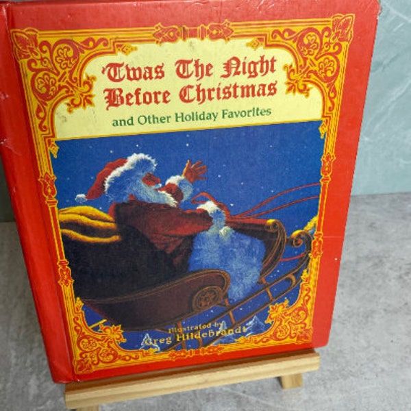 Vintage 1990 Twas  the night before Christmas and other holiday favorites book Greg Hildebrandt Hardcover