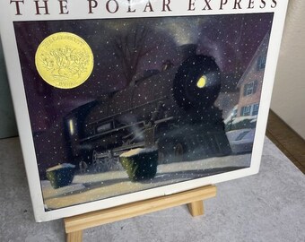 VTG The Polar Express by Chris Van Allsburg 1985 Hardcover book Trains Christmas