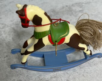 Vintage 1985 Hallmark Rocking horse ornament Pinto #5 in series NO BOX