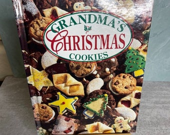 Vintage 1996 Grandma's Christmas Cookies cookbook cook book hardcover holidays